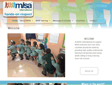 Tablet Screenshot of massageinschools.com